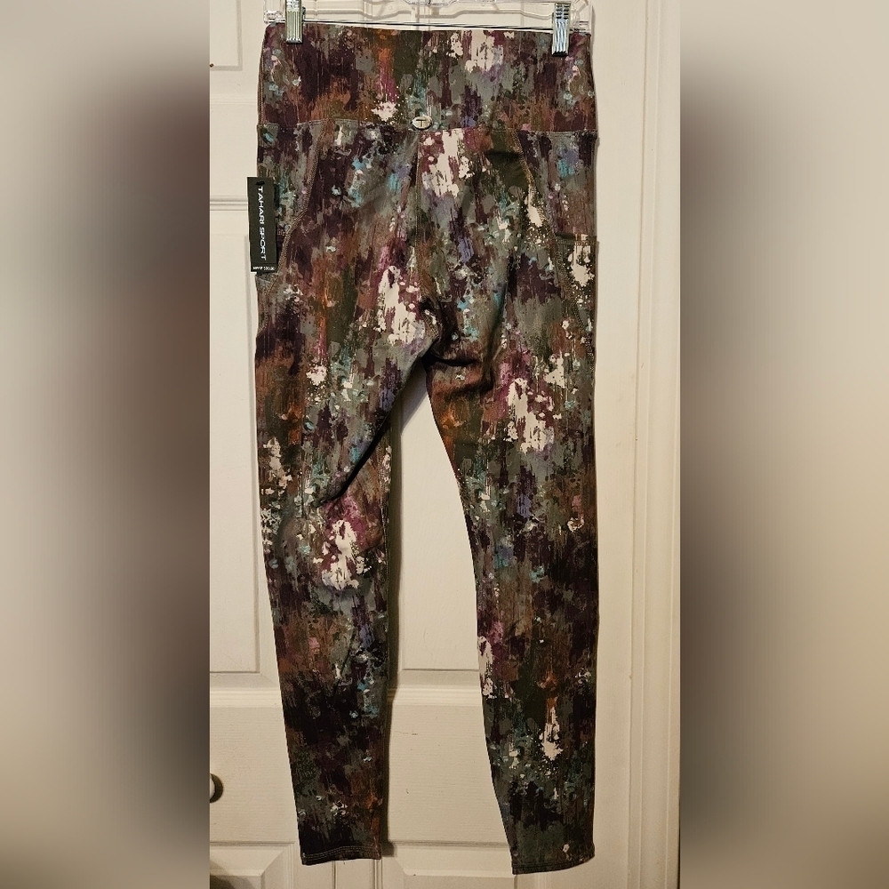 #394 Tahari Sport- 2 Pocket Earthtone Leggings,varies Sizes - Picture 2 of 7